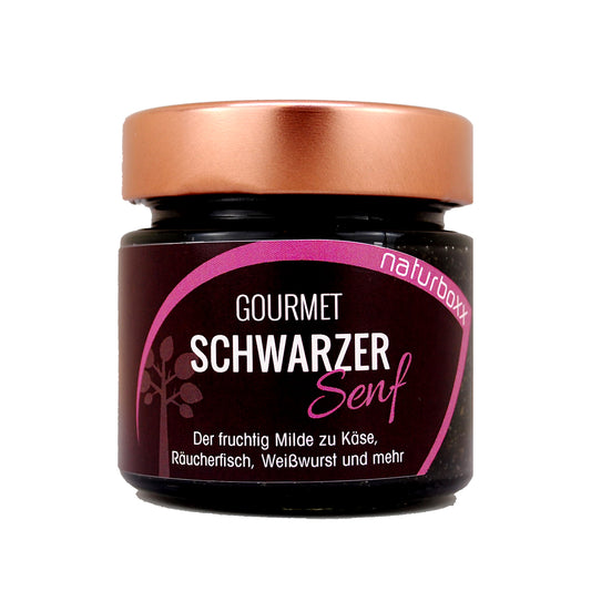 Gourmet SCHWARZER SENF 120g Schraubglas