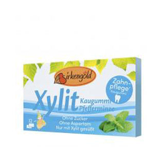 Veganer Xylit Kaugummi PFEFFERMINZE 12er Pack